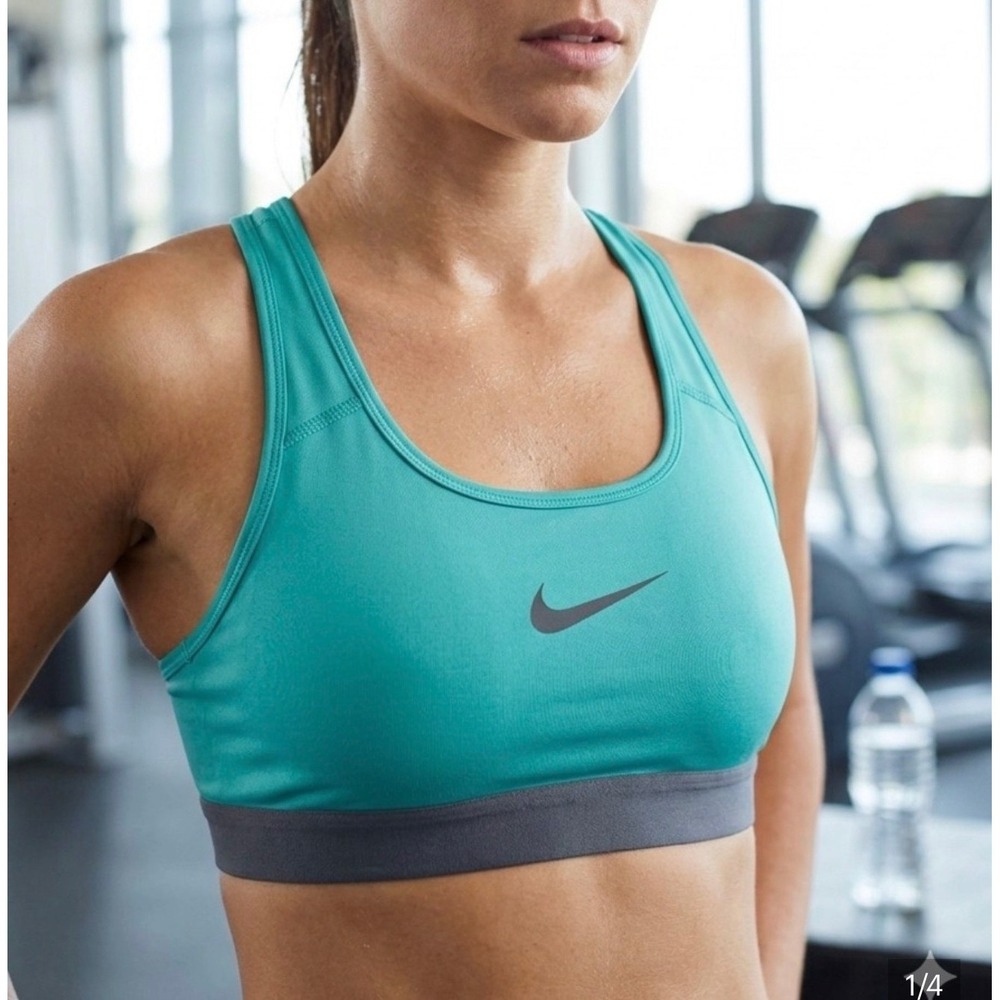 Nike Womens XL Teal Green Racerback Dri-FIT Sports Bra Activewear 2298